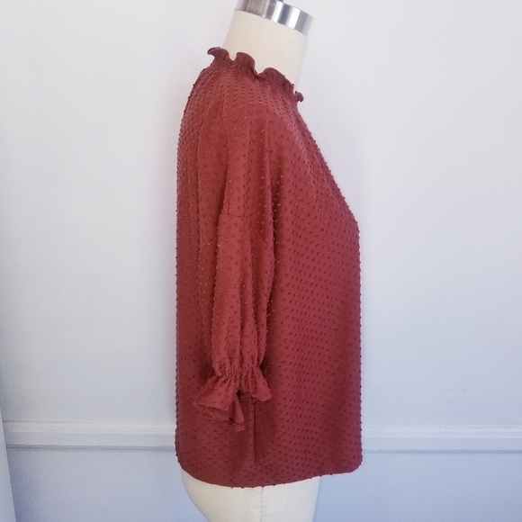 Madewell | Clipdot Ruffle‎ Chiffon Poplin top, size Medium. - Picture 12 of 14